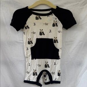 Kyte Baby Panda Shortall Romper Size 3-6 Months